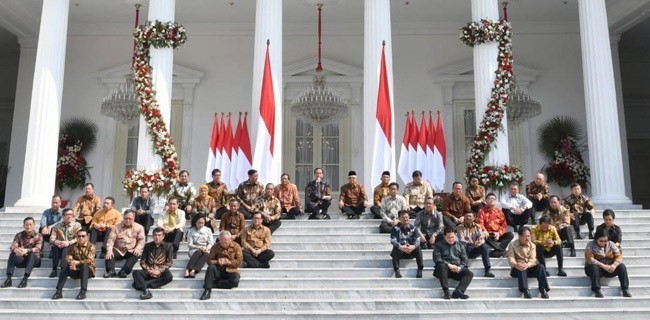 Presiden Joko Widodo beserta Wapres Maruf Amin dan kabinetnya/Net