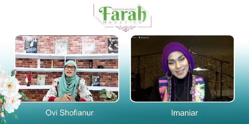 Imaniar berbagi kisahnya dalam ZoomTalk dan Mini Concert Farah.id/Farah