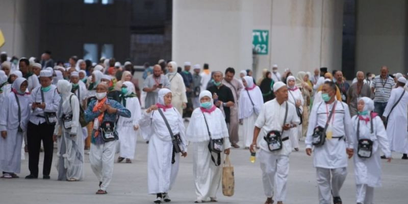 Jemaah Haji Indonesia di Jamarat untuk Lempar Jumrah/ Foto: M Rusydi Sani