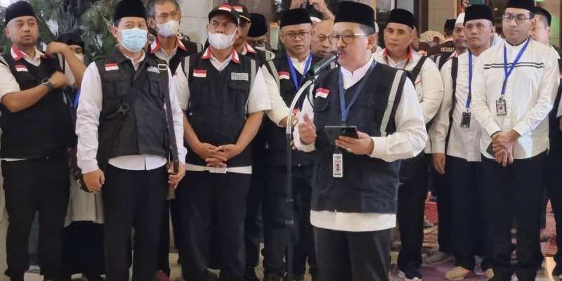 Wamenag saat melepas dua kloter pertama jemaah haji Indonesia/Net