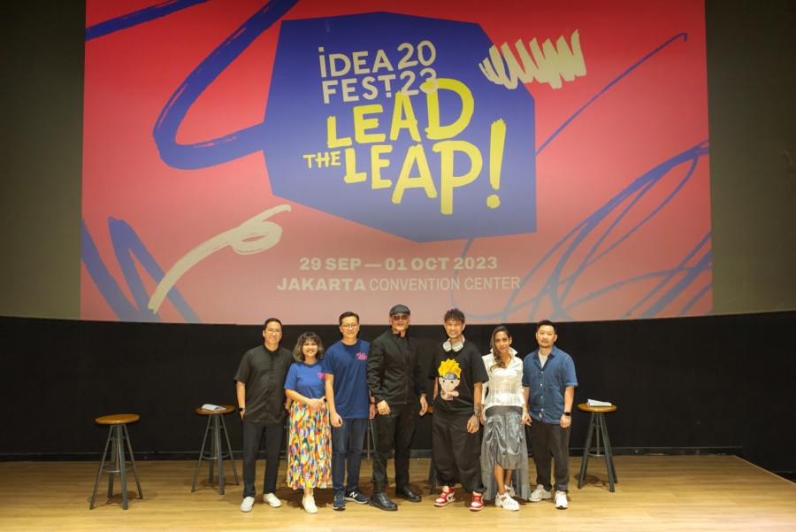 IdeaFest tahun ini bertemakan <i>Lead the Leap</i>, yaitu tekad untuk memberdayakan para pemain dan pemimpin industri kreatif untuk mengambil lompatan yang berani menuju kesuksesan/Ist