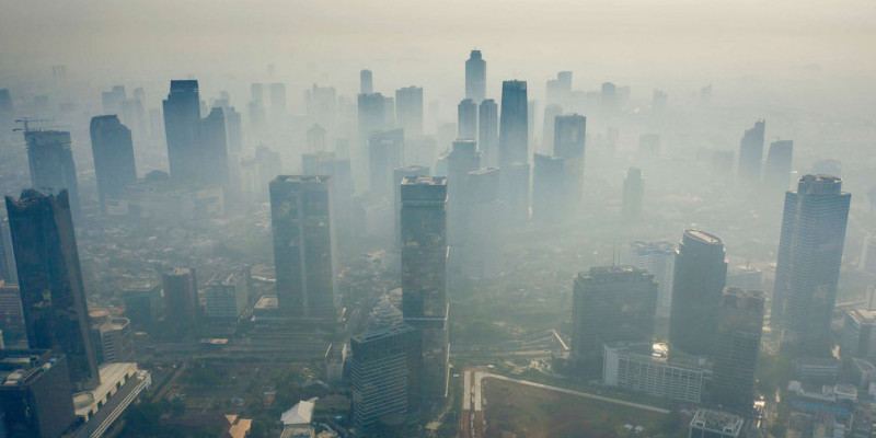 Kondisi langit Jakarta/IQAir