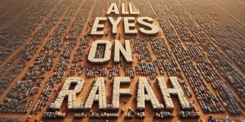 Hastag #alleyesonrafah Viral/Net