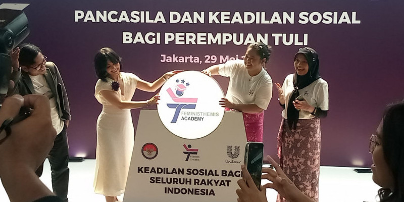 Peluncuran FeminisThemis Academy 2024 di Bale Nusa Pakubuwono, Jakarta, Rabu (29/5/2024)/Farah.id