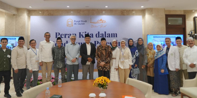 Para pembicara dan tamu undangan Diskusi Palestina di Pusat Studi Quran Masjid Istiqlal (1/6)/Dok. Kitabisa