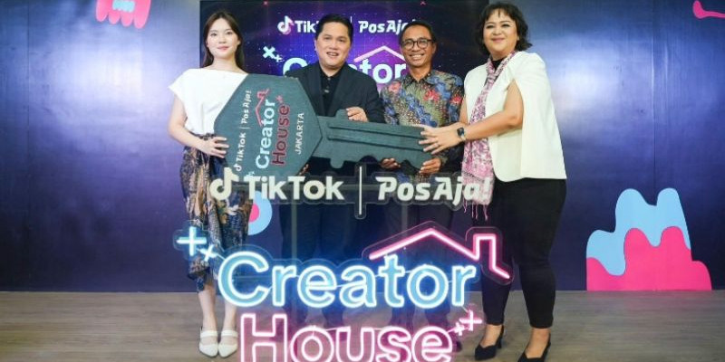 Kolaborasi Pos Indonesia dan TikTok Indonesia. (X/@erickthohir)