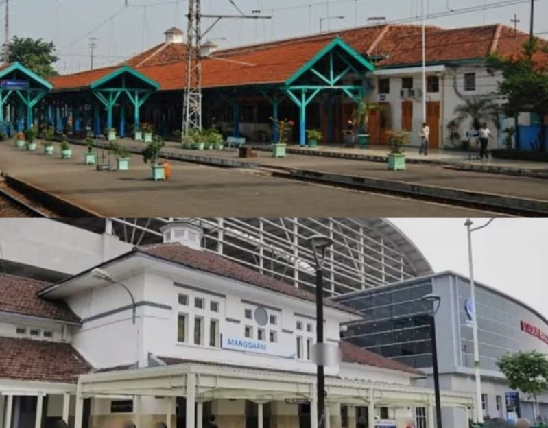 Stasiun Manggarai, dulu dan kini. (FARAH)