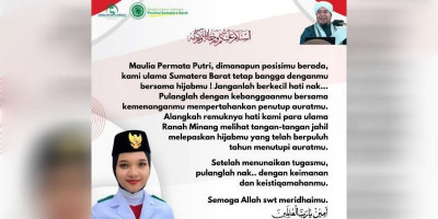 Pesan Haru Ketua MUI Sumatra Barat untuk Maulia Permata Putri, Pembawa Baki Bendera Merah Putih yang Diganti Jelang Upacara HUT RI ke-79 di IKN