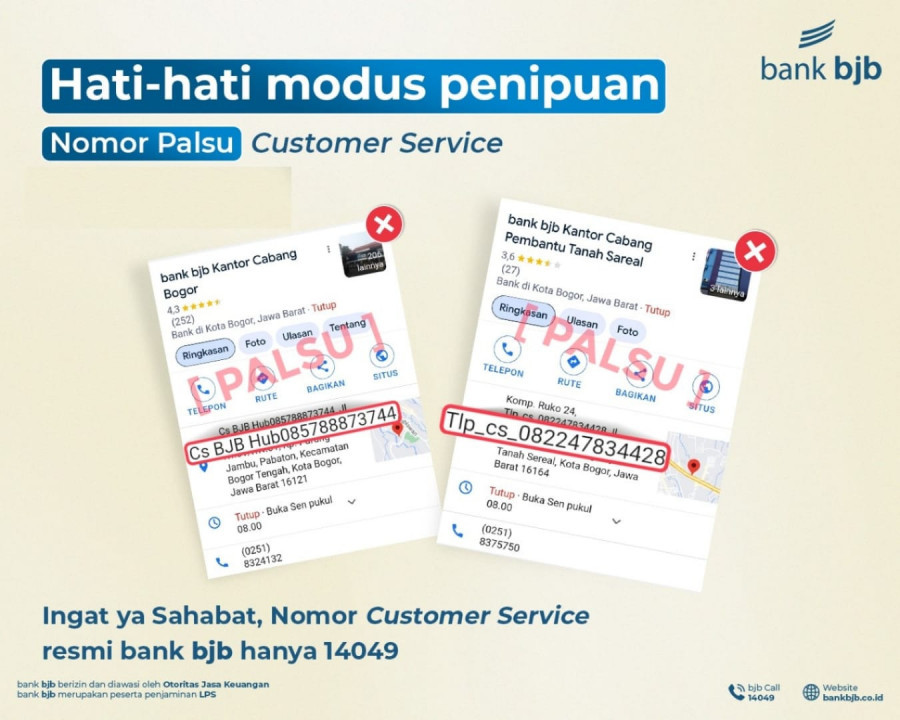 Draft Bank BJB yang mengingatkan nasabahnya untuk berhati-hati terhadap penipuan digital/Foto: Ist