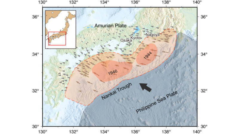 Ilustrasi megathrust di Nankai, Jepang. (Nature)