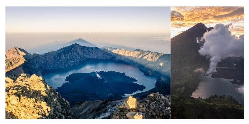 Rinjani, gunung tertinggi kedua di Indonesia. (Net/Grafis: Adelia)