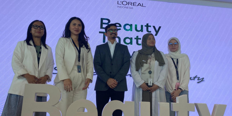 Konferensi pers L’Oréal Beauty That Moves (19/9) di Jakarta. (FARAH/Maulin Zahra)