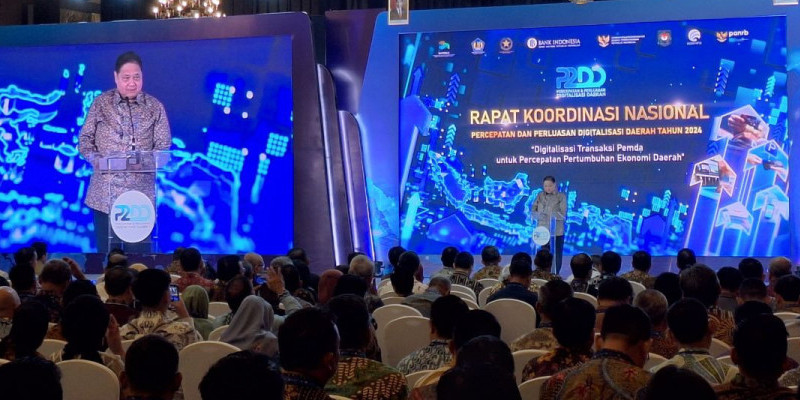 Rapat Koordinasi Nasional Percepatan dan Perluasan Digitalisasi Daerah 2024. (ANTARA)