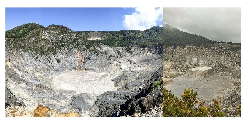 Tangkuban Perahu di Jawa Barat. (Canva/Grafis: Adelia)