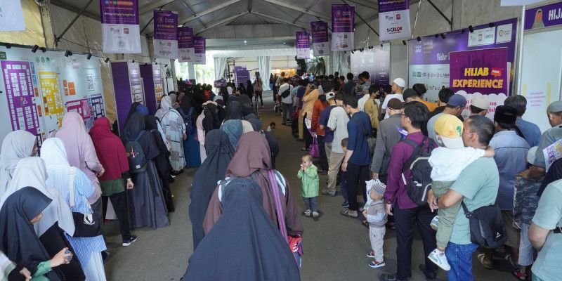 Antrean panjang pengunjung Muslim LIfeFair setiap tahun. (Ist)