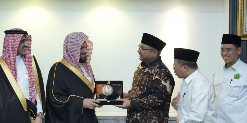 Pertemuan Imam Besar Masjid Nabawi dan Menag RI di Jakarta. (Dok. Kemenag)