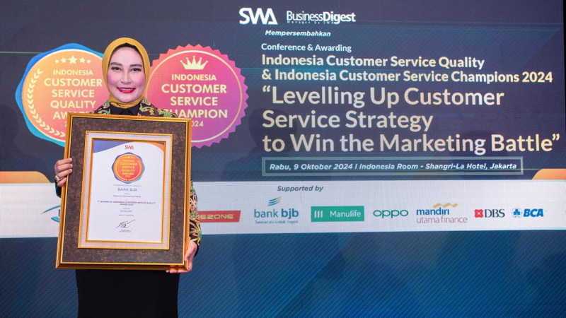 bank bjb raih Indonesia Customer Service Quality Award 2024. (Ist)