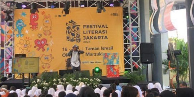 Salah satu kemeriahan acara di Festival Literasi Jakarta 2024. (FARAH/Fauziah)