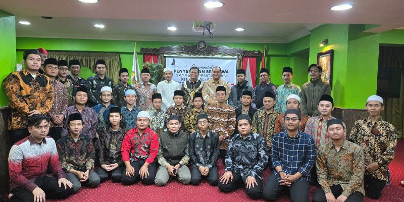 Penyaluran dana beasiswa perdana untuk mahasiswa Indonesia di Al Azhar, Kairo (22/10) bertepatan dengan Hari Santri Nasional. (Ist)