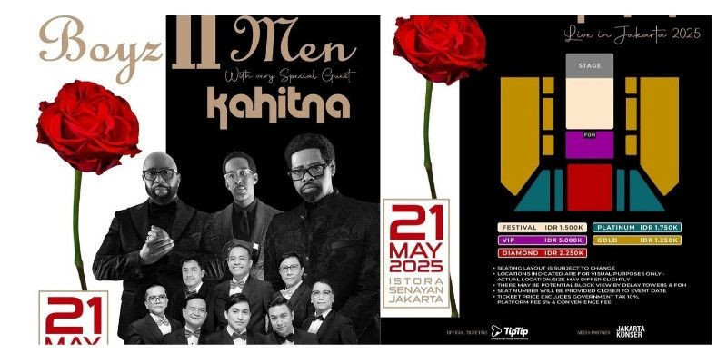 Kolaborasi super romantis ala Boyz II Men dan Kahitna. (Instagram/@jakartakonser)