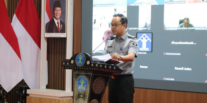 Kepala Kantor Wilayah Kemenkumham DKI Jakarta dalam Launching dan Sosialisasi Jurnal Yustisia Hukum dan HAM “JURNALIS KUMHAM” (4/11). (Ist)