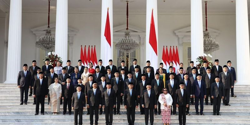 Kabinet Merah Putih besama Presiden & Wakil Presiden RI. (Instagram/@prabowo)