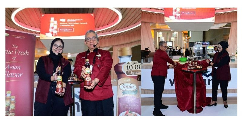 Peluncuran Sania Royale Sesame Oil (13/11) di JIExpo Kemayoran Jakarta. (FARAH/Adelia) 