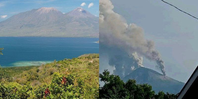 Gunung Lewotobi Kembali Meletus Disertai Gemuruh, Warga Diimbau Tetap Tenang dan Waspada