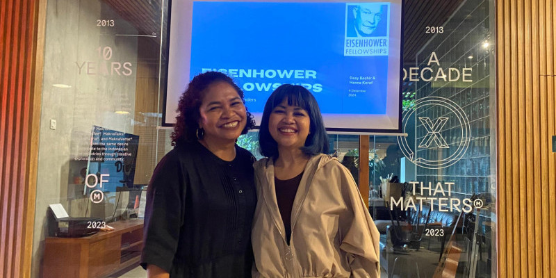 Desy Bachir dan Hanna Keraf, terpilih mengikuti Eisenhower Fellowship 2024. (FARAH/Maulin)