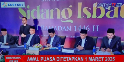 Sidang Isbat Tetapkan 1 Ramadan 1446 Hijriah Jatuh pada 1 Maret 2025