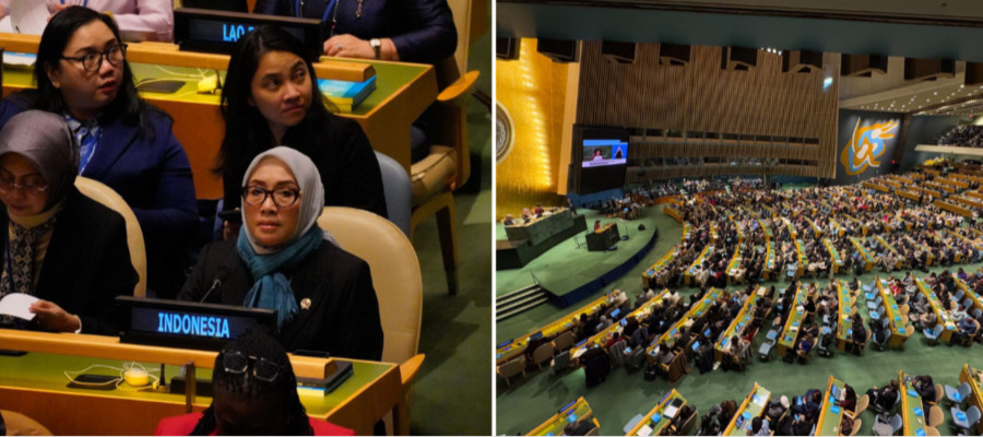 Menteri PPPA wakili Indonesia di Sidang Commission on the Status of Women (CSW) ke-69 di markas besar PBB, New York. (Dok. Kemen PPPA)