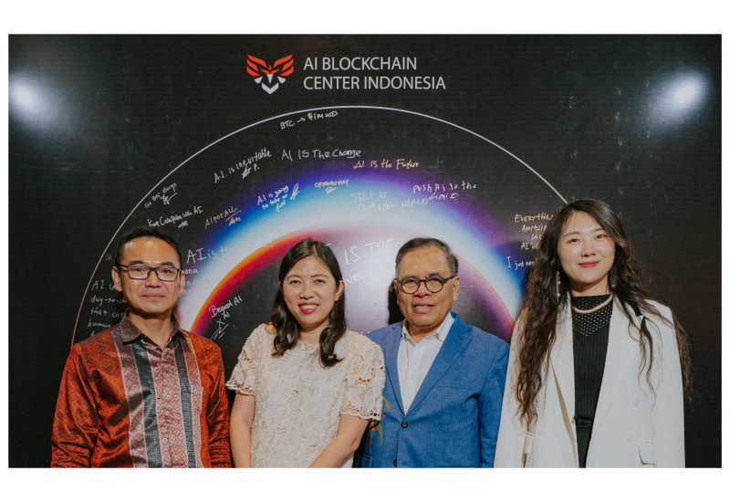 Peluncuran AI Blockchain Centre Indonesia (ABCI) pada 18/3 dihadiri Dubes Djauhari Oratmangun (jas biru). (Ist)